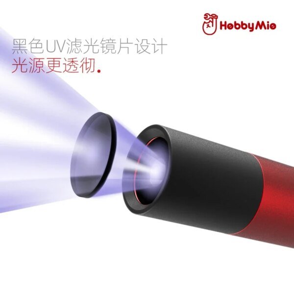 Linterna UV LED HobbyMio - 365nm Alta Intensidad para Modelismo