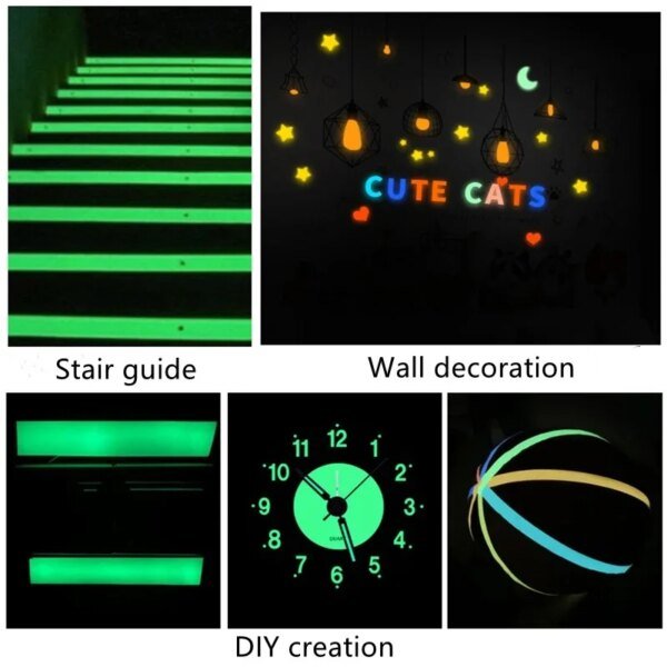 Cinta Luminiscente Autoadhesiva - 3 Metros Brilla en la Oscuridad (Seguridad/Decoración)